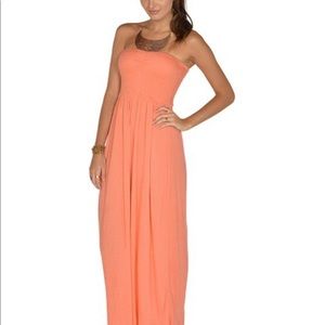 🌸 Loila Peach Long Maxie Dress 🌸